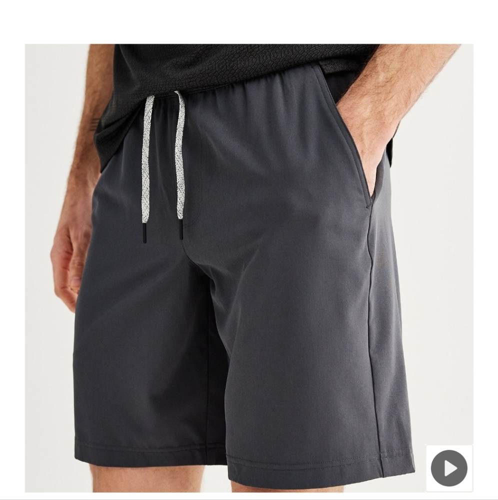 Men's FLX Core Dynamic 9-Inch Stretch Shorts Gray 2 In 1 Lined